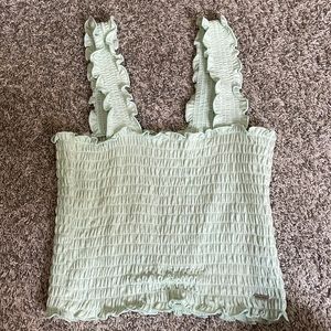 Mint Green Smocked Hollister Tank Top